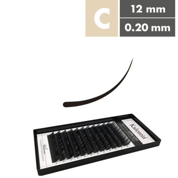 Kalentin Extensiones De Pestañas Clásicas Curva C 0,20 12mm